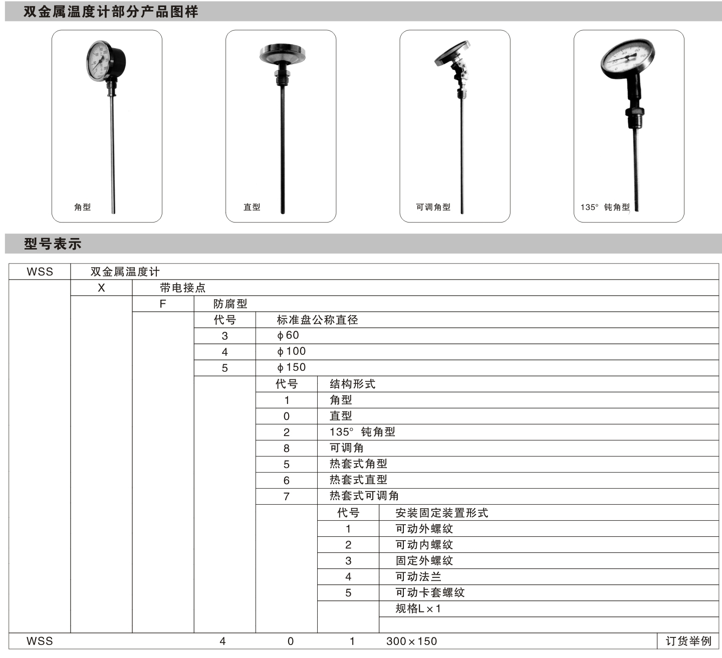 WSS双金属温度计